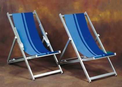 Lettino Mare In Alluminio Con Parasole - Blu Navy, 190x70 Cm, Viti INOX, Carico Max 110 Kg